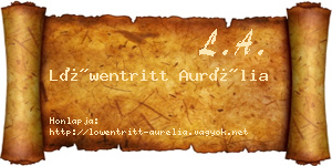 Löwentritt Aurélia névjegykártya